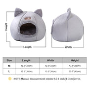 Removable Cat Bed Warm Pet Cat House Cave Winter Puppy Kitten Dog Cushion Mat Small Dogs Cats House Kennel Nest Indoor Cama Gato - Pacco Pet
