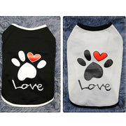 Cute Paw Printed Summer Clothes for Cats & Dogs
