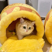 Cat & Little Dog Honey Bed House
