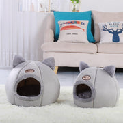 Removable Cat Bed Warm Pet Cat House Cave Winter Puppy Kitten Dog Cushion Mat Small Dogs Cats House Kennel Nest Indoor Cama Gato - Pacco Pet