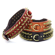 Spiked Studded Leather Dog Collar