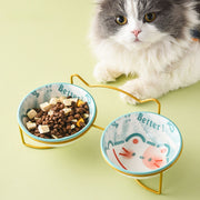 Fashion Pet Bowl Steel and Ceramic