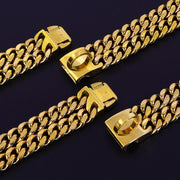 Strong Dog Collar Gold Stainless Steel