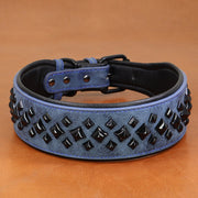 Spiked Studded Dog Collar Luxurious Leather