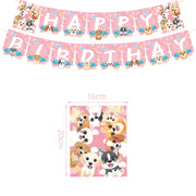 Pink Dog Paw Theme Birthday Party Decoration