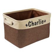 Personalized Pet Toy Storage Basket