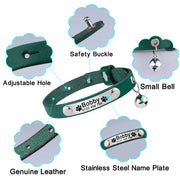 Custom Cat Collar Adjustable Leather