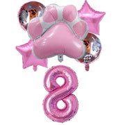 Pink Dog Paw Theme Birthday Party Decoration