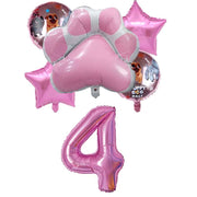 Pink Dog Paw Theme Birthday Party Decoration