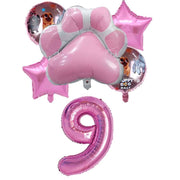 Pink Dog Paw Theme Birthday Party Decoration