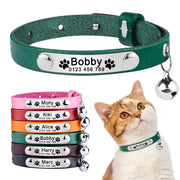 Custom Cat Collar Adjustable Leather