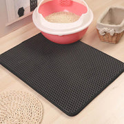 Waterproof Pet Cat Litter Mat Foldable EVA Double-Layer Cats Mat Bottom Non-slip Pet Litter Cat Mat Layer Pet Litter Catcher Mat - Pacco Pet