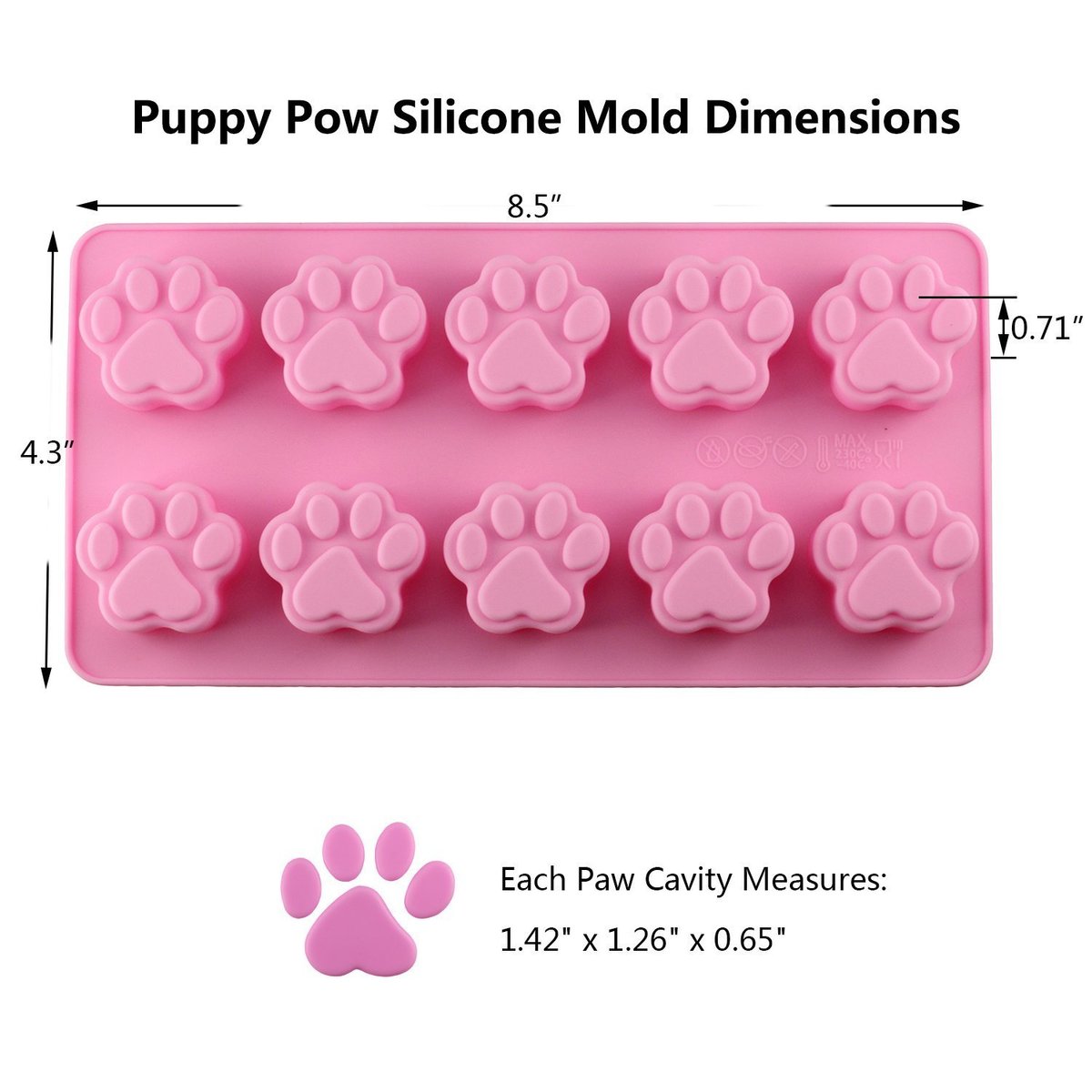 Puppy Dog Paw & Bone Trays Silicone Treat Molds – Pacco Pet