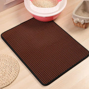 Waterproof Pet Cat Litter Mat Foldable EVA Double-Layer Cats Mat Bottom Non-slip Pet Litter Cat Mat Layer Pet Litter Catcher Mat - Pacco Pet