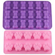 Puppy Dog Paw & Bone Trays Silicone Treat Molds