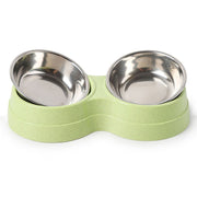 Double Pet Bowls Food & Water Feeder Stainless Steel