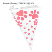 Pink Dog Paw Theme Birthday Party Decoration