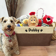 Personalized Pet Toy Storage Basket