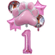 Pink Dog Paw Theme Birthday Party Decoration