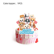 Pink Dog Paw Theme Birthday Party Decoration