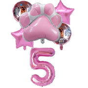 Pink Dog Paw Theme Birthday Party Decoration