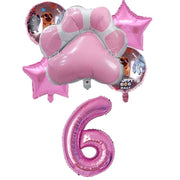 Pink Dog Paw Theme Birthday Party Decoration