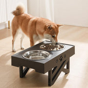 Double Bowls with Stand Adjustable Height - Pacco Pet